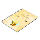 Baby shower schattige hommel voor honingraat uit h notitieboek (Linkerzijde)