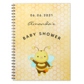 Baby shower schattige hommel voor honingraat uit h notitieboek (Voorkant)