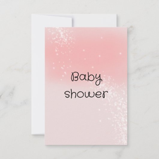 Baby shower, schattige kat en baby bedankkaart (Achterkant)