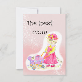 Baby shower, schattige kat en baby bedankkaart