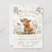 Baby shower schattige Koe Kaart (Voorkant)