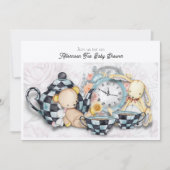 Baby shower schattige middag Tea Party Kaart (Voorkant)