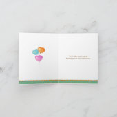 Baby shower schattige neushoorn waterverf dank u k bedankkaart (Binnen)