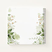 Baby shower Schattige Olifant Greenery Gastenboek Notitieboek (Achterkant)