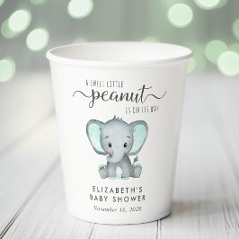 Baby shower Schattige Olifant Mint Groen Papieren Bekers