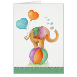 Baby shower schattige olifant waterverf