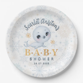 Baby shower Schattige poolzegel Papieren Bordje