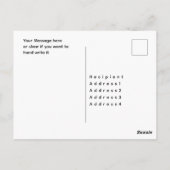 Baby shower - Schattige roze konijn. bewerkbaar Briefkaart (Achterkant)