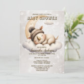 Baby shower Schattige Slapen Baby Dier Mooi Kaart (Staand voorkant)