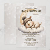 Baby shower Schattige Slapen Baby Dier Mooi Kaart (Voorkant / Achterkant)
