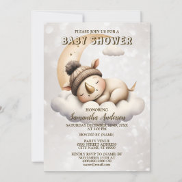Baby shower Schattige Slapen Baby Dier Mooi Kaart