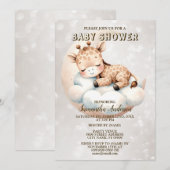 Baby shower Schattige Slapen Baby Giraffe Dier Kaart (Voorkant / Achterkant)