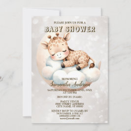 Baby shower Schattige Slapen Baby Giraffe Dier Kaart