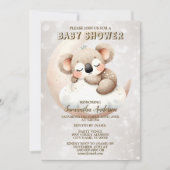 Baby shower Schattige Slapen Baby Koala Dier Kaart (Voorkant)