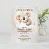 Baby shower Schattige Slapen Baby Koala Dier Kaart (Staand voorkant)