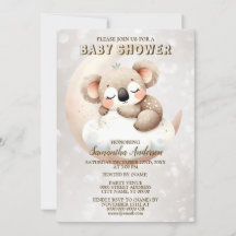 Baby shower Schattige Slapen Baby Koala Dier