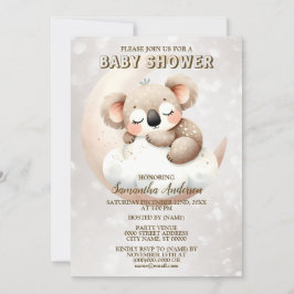 Baby shower Schattige Slapen Baby Koala Dier Kaart