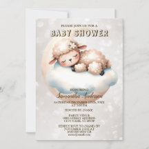 Baby shower Schattige Slapen Baby Lamsdier
