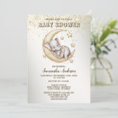 Baby shower Schattige Slapen Mooie Olifant Kaart (Staand voorkant)