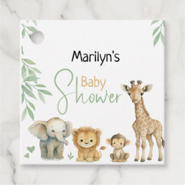 Baby shower Schattigee babydieren Bedankjes Labels