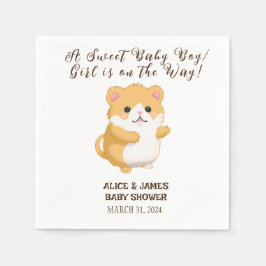 Baby shower Schattigee hamsterservetten Servet