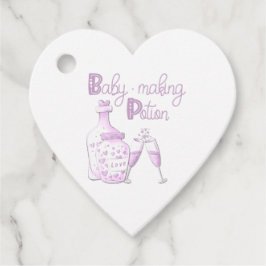 Baby shower Schattigee Lila Baby Making Potion Bedankjes Labels