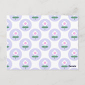 Baby shower Schattigee Paarse Roze Daisy Flower Briefkaart (Achterkant)