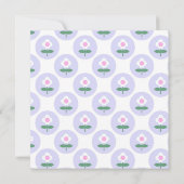 Baby shower Schattigee Paarse Roze Daisy Flower in (Achterkant)