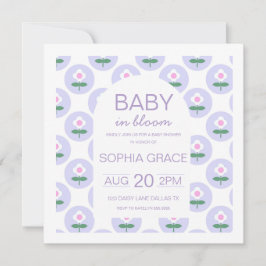 Baby shower Schattigee Paarse Roze Daisy Flower in