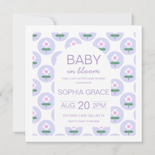Baby shower Schattigee Paarse Roze Daisy Flower in