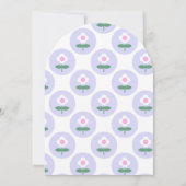 Baby shower Schattigee Paarse Roze Daisy Flower Kaart (Achterkant)