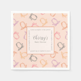 Baby shower Schattigee pompoen in de patch Servet