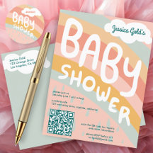 BABY SHOWER Schattigee Wolken Rainbow Aangepaste Q