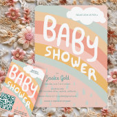 BABY SHOWER Schattigee Wolken Rainbow Rain Custom Kaart