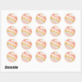 BABY SHOWER Schattigee Wolken Rainbow Rain Custom Ronde Sticker (Vel)