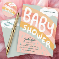 BABY SHOWER Schattigee Wolken Rainbow Rain Custom