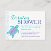 Baby shower schildpad display douchekaarten informatiekaartje (Achterkant)