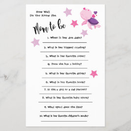 Baby shower schildpad Hoe goed je de kaart kent