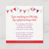 Baby shower schommelpaard boek aanvraag kaarten (Achterkant)