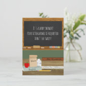 Baby shower schoolleraar kaart (Staand voorkant)