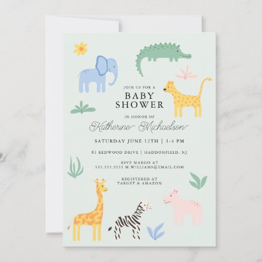 BABY SHOWER | Schuddieren in het wild Kaart (Voorkant)