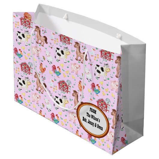 Baby shower Schuif Groot Cadeauzakje (Achterkant Gekanteld)