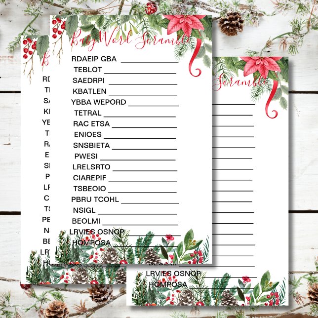 Baby shower Scramble Herfst Winterkerst (Creator heeft geüpload)