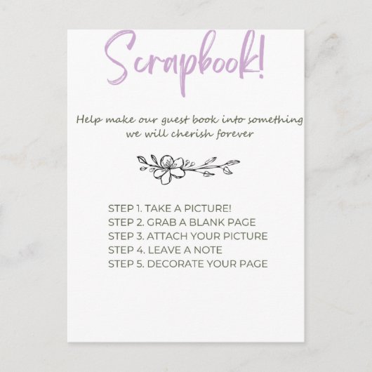 Baby shower Scrap Book Briefkaart (Voorkant)