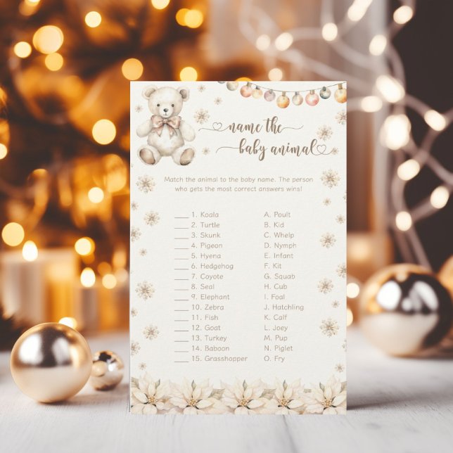 Baby shower Script Baby Dier Matching Baby spel (Creator heeft geüpload)