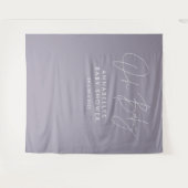 Baby shower script modern lila paars elegant wandkleed (Voorkant (horizontaal))
