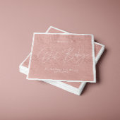 Baby shower script modern roos roze elegant servet