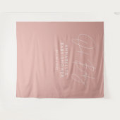 Baby shower script modern roos roze elegant wandkleed (Voorkant (horizontaal))