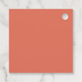 Baby shower script modern terracotta elegant bedankjes labels (Achterkant)