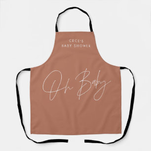 Baby shower script modern vet terracotta elegant schort